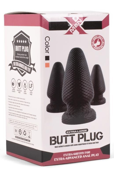 X-Men Butt Plug Black 20,3 cm - XL Buttplug 5