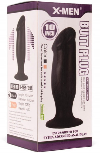 X-Men Butt Plug Black 25,5 cm - XL Buttplug 3