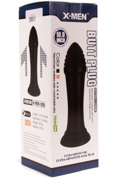X-Men Butt Plug Black 27,5 cm - XL Buttplug 3