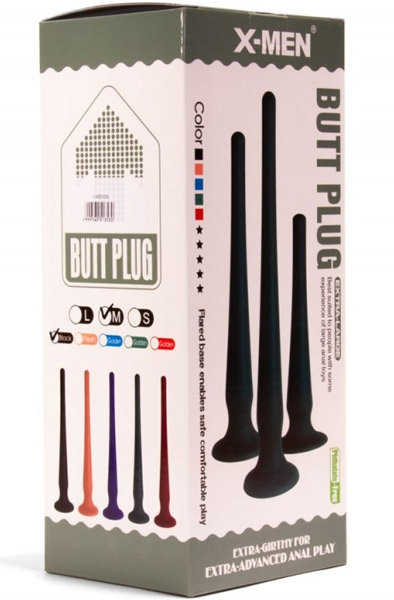 X-Men Butt Plug Size M Black 40 cm - Extra langer Anal-Dildo 3