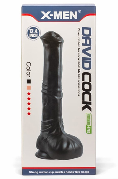 X-Men David's Cock Black 31,5 cm - Drachen-Dildo 6