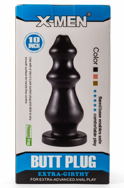 X-Men Extra Girthy Butt Plug Black 24 cm - XXL-Analplug 5