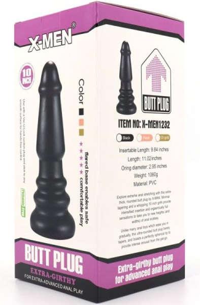 X-Men Extra Girthy Butt Plug Black 25,5 cm - XXL-Analplug 4