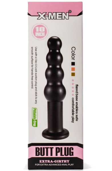 X-Men Extra Girthy Butt Plug Black 25 cm - XL Buttplug 2