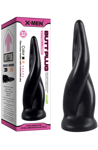 X-Men Extra Large Butt Plug Black 30 cm - Analplug 4