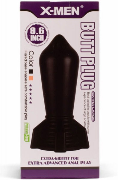 X-Men Huge Butt Plug Black 24 cm - XL Buttplug 4