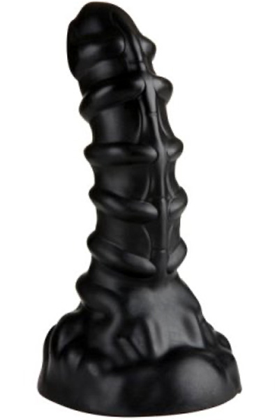 X-Men Ribbed Anal Dildo Black 22,5 cm - Monster-Dildo 1