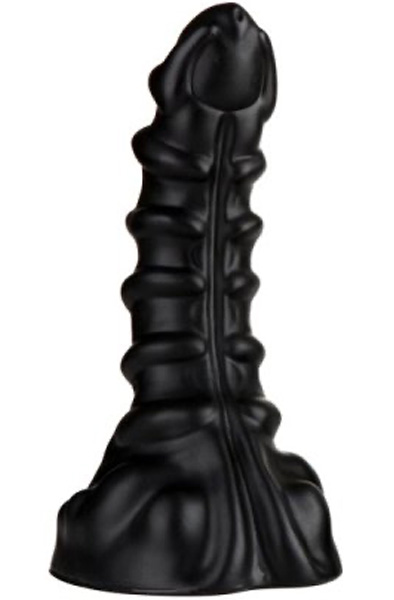X-Men Ribbed Anal Dildo Black 22,5 cm - Monster-Dildo 2