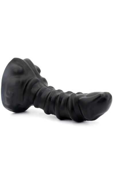 X-Men Ribbed Anal Dildo Black 22,5 cm - Monster-Dildo 4