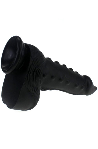 X-Men Scaly Silicone Dildo Black 21 cm - Monster-Dildo 4