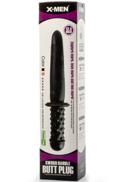 X-Men Sword Butt Plug Black 35 cm - Dildo mit Griff 3