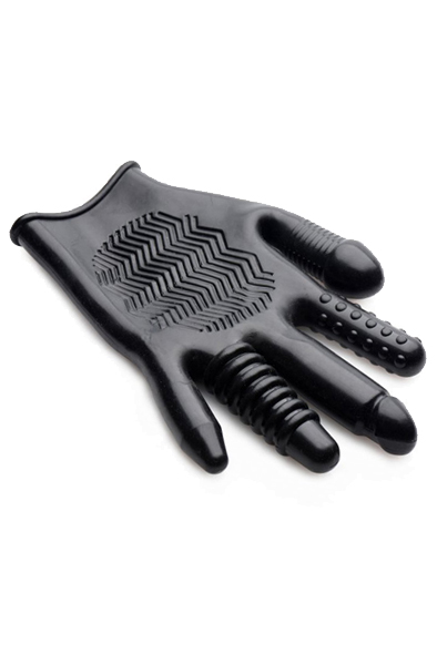 XR Play Hard Pleasure Poker Anal Glove - Strukturierte Handschuhe für Analspiele 2