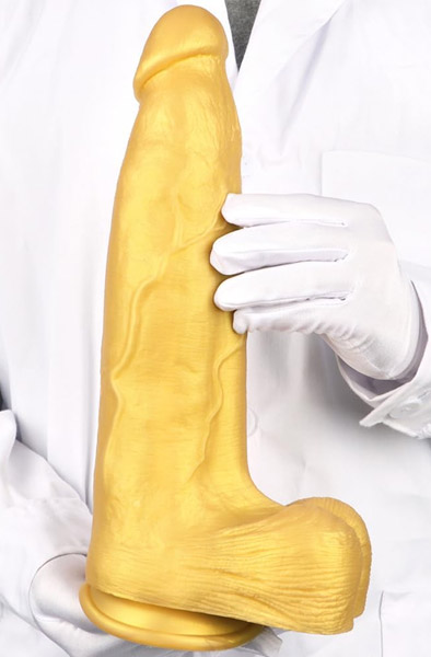 XXL Silicone Dildo Gold 33 cm - XXL-Dildo 2