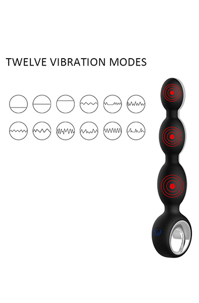 Zenn Anal Pleasure Vibrator 21,5 cm - Vibrierende Analperlen 6