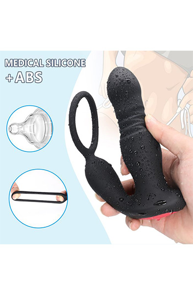 Zenn Analvergnügen P-Punkt Stoßfunktion - Prostatavibrator mit Penisring 5