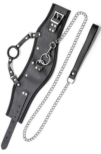 Zenn Collar With Mouth Ring & Leash - Collar & leash 2