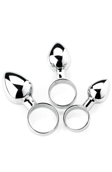 Zenn Set Of 3 Anal Finger Plugs - Analplug mit Zugring 2