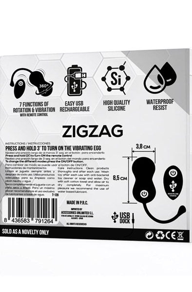 Zigzag Vibrating Egg With Remote Control - Vibrierendes Ei 3