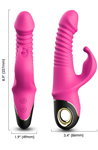 Zing Vibrating Rabbit Dildo 22,5 cm - Rabbit-Dildos 3