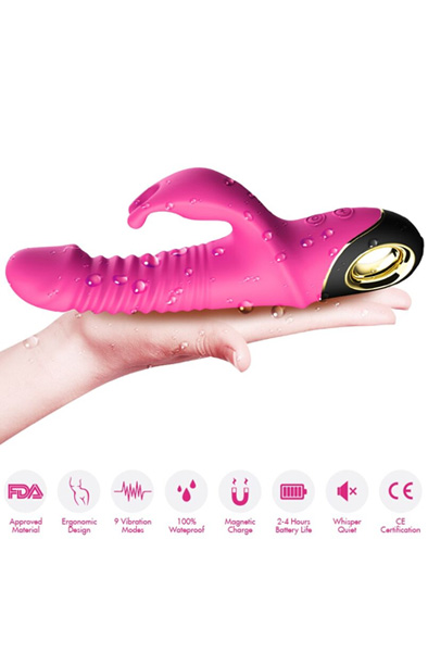 Zing Vibrating Rabbit Dildo 22,5 cm - Rabbit-Dildos 5