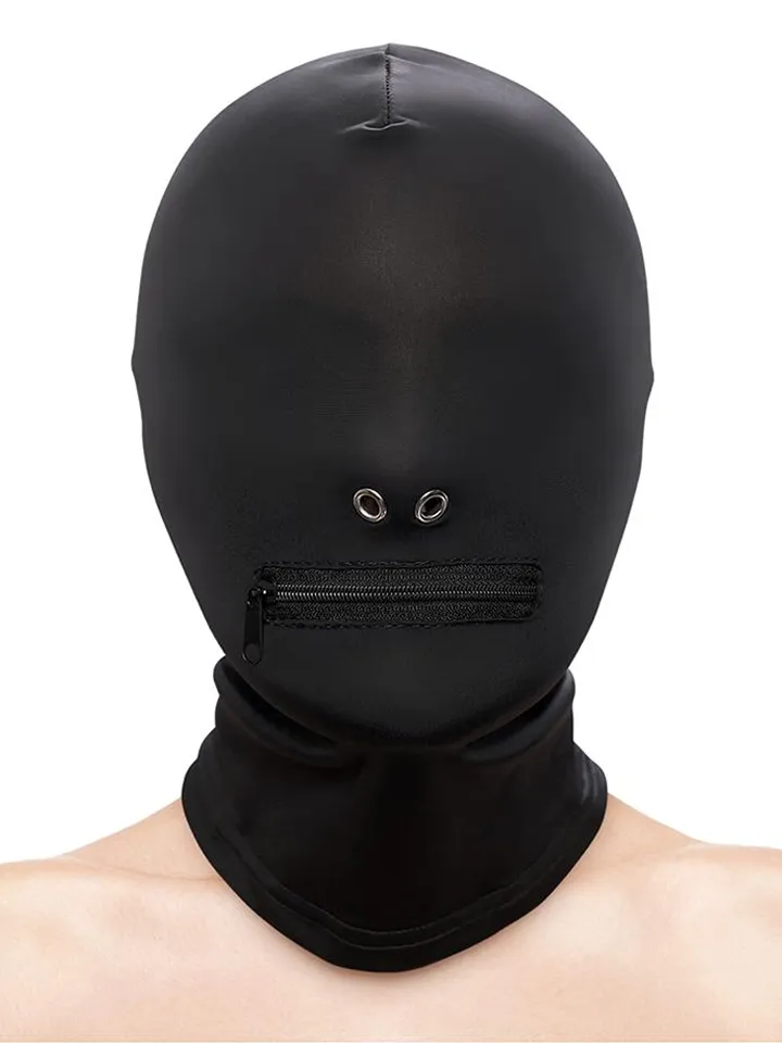 Zippered Mouth Hood Black - BDSM mask 1 [full]